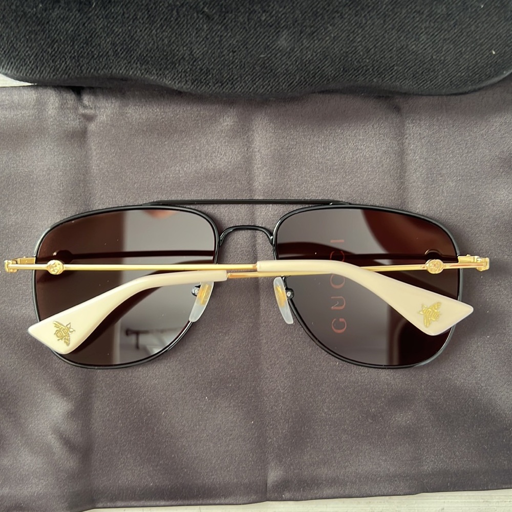 GUCCI 57mm aviator sunglasses - Picture 6 of 11